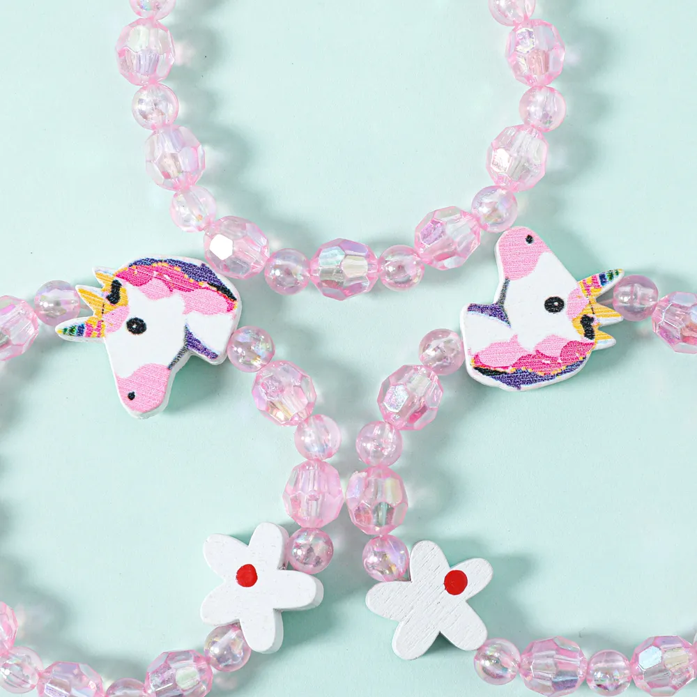 3-pack Pineapple Unicorn Decor Beaded Bracelet for Girls  big image 3