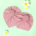 Pure Color Swirl Flower Headband Turban for Mom and Me  image 1