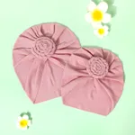 Pure Color Swirl Flower Headband Turban for Mom and Me Light Pink
