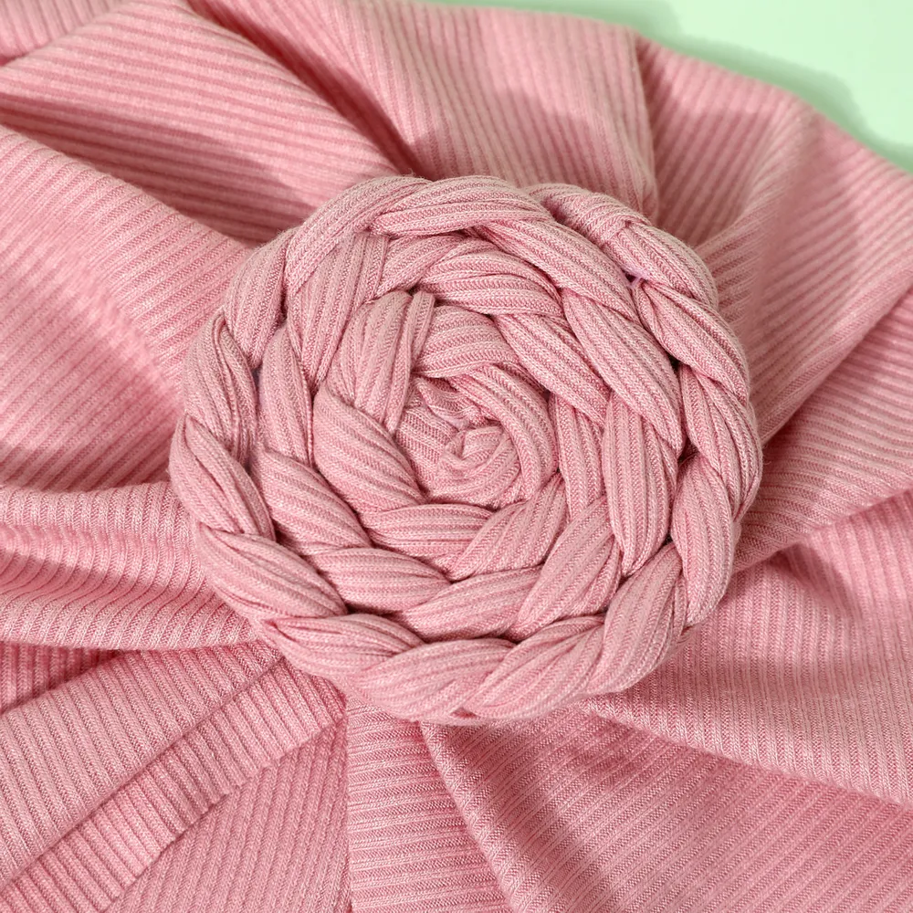 Pure Color Swirl Flower Headband Turban for Mom and Me big image 4
