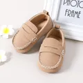 Baby / Toddler Topstitching Design Pure Color Soft Sole Prewalker Shoes  image 1