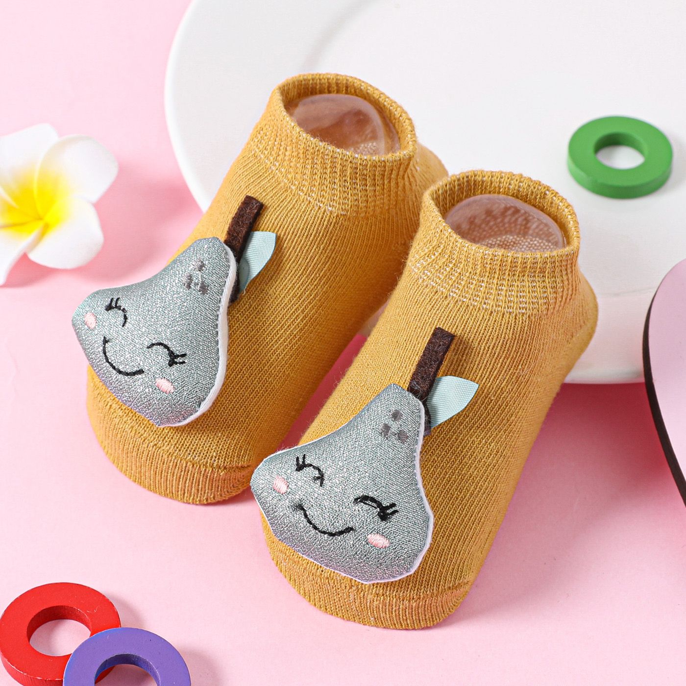 

Baby / Toddler Cartoon Three-dimensional Fruit Non-slip Glue Floor Socks