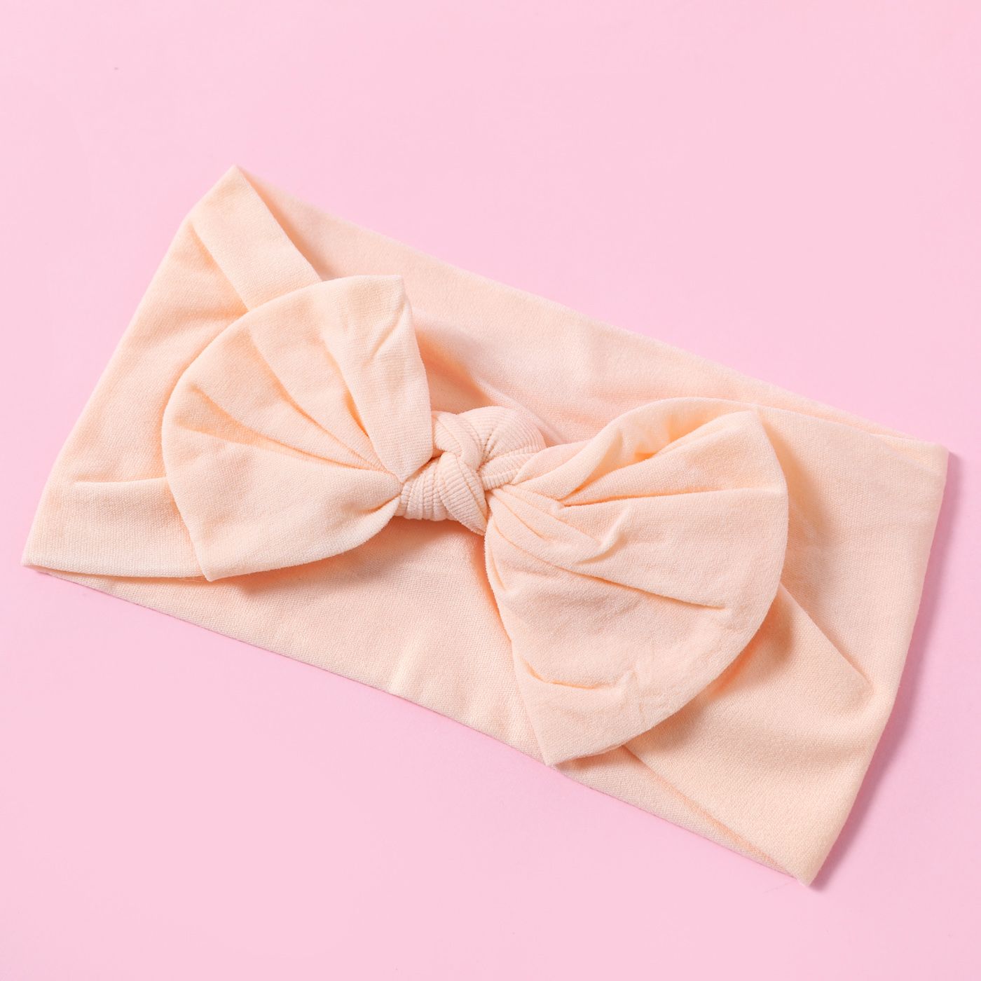 Pure Color Bow Headband For Girls