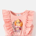 PAW Patrol Toddler Girl Cotton Ruffled Polka dots Layered Mesh Splice Sleeveless Dress Pink image 4