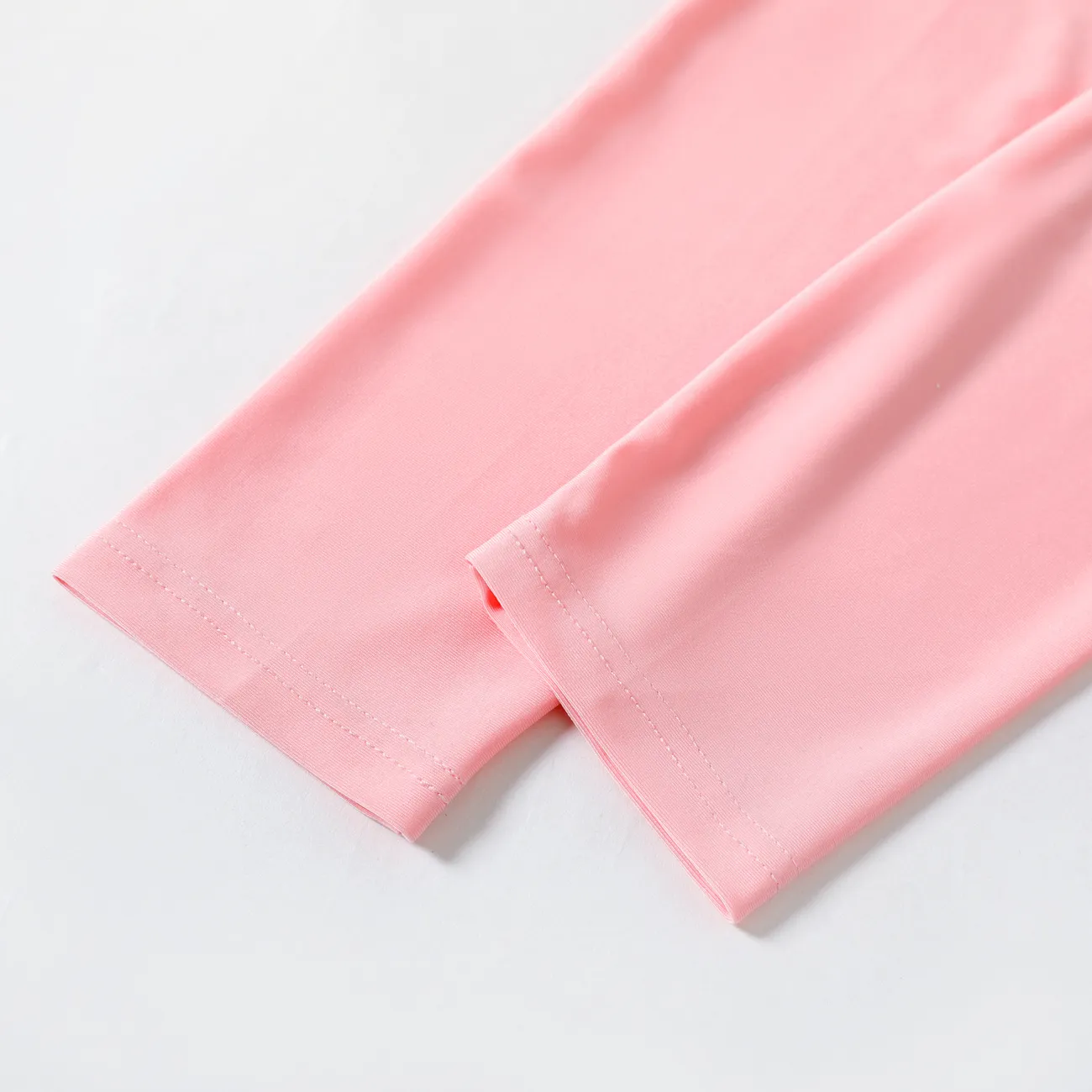 2 Stück Kinder Sets Mädchen Kurzärmeliger Shorts-Anzug rosa big image 1