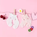 嬰幼兒櫻桃花卉圖案雲朵邊網眼襪  image 4