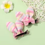2er-Pack Haarspangen mit Schleife, Hasenohren, Haarschmuck für Mädchen rosa