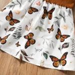 Toddler Girl Butterfly/Floral Print Bowknot Design Splice Cami Dress  image 4