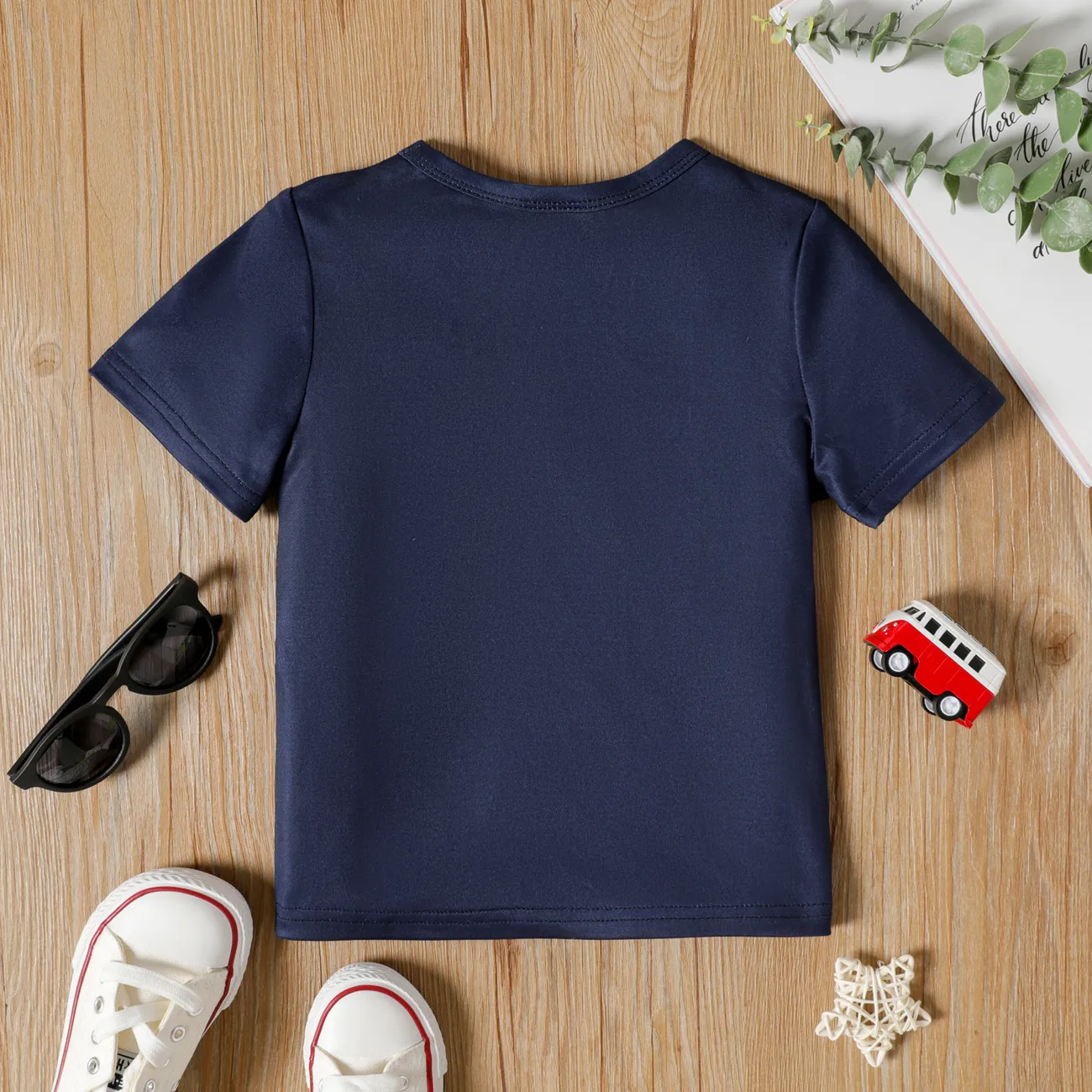 Kleinkinder Jungen Kindlich Kurzärmelig T-Shirts Königsblau big image 1
