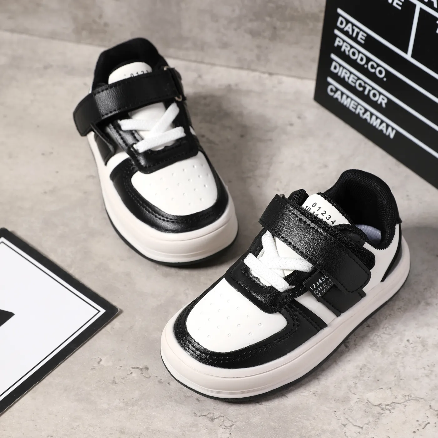 

Toddler / Kid Two Tone Colorblock Velcro Strap Sneakers