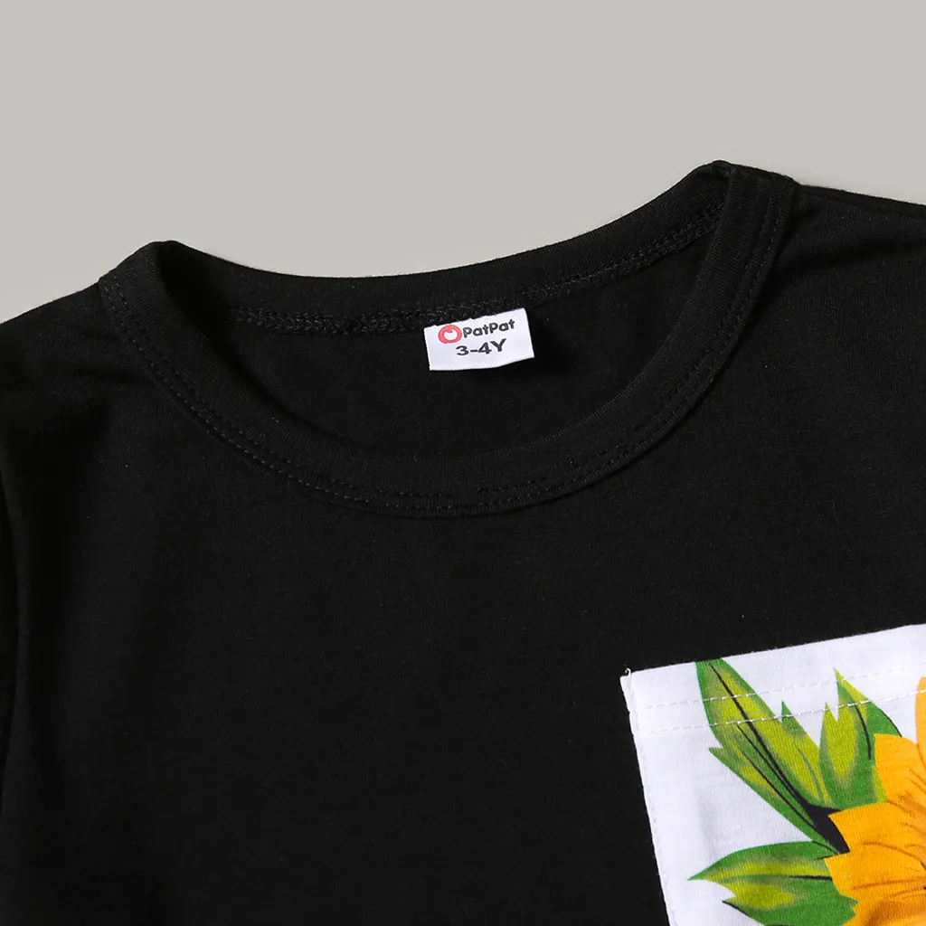 Pascua Looks familiares Girasol Camiseta sin mangas Conjuntos combinados para familia Conjuntos bloque de color big image 1