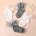 Toddler / Kid Bow Lace Trim Princess Socks  image 3
