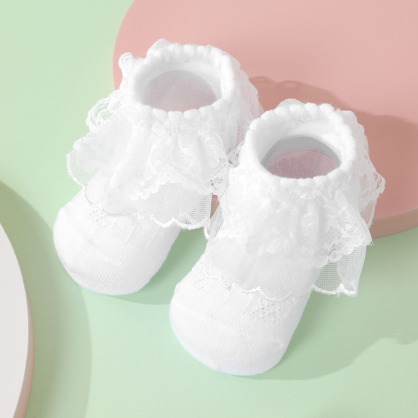 Bébé / Tout-petit / Kid Mesh Dentelle Trim Princess Socks