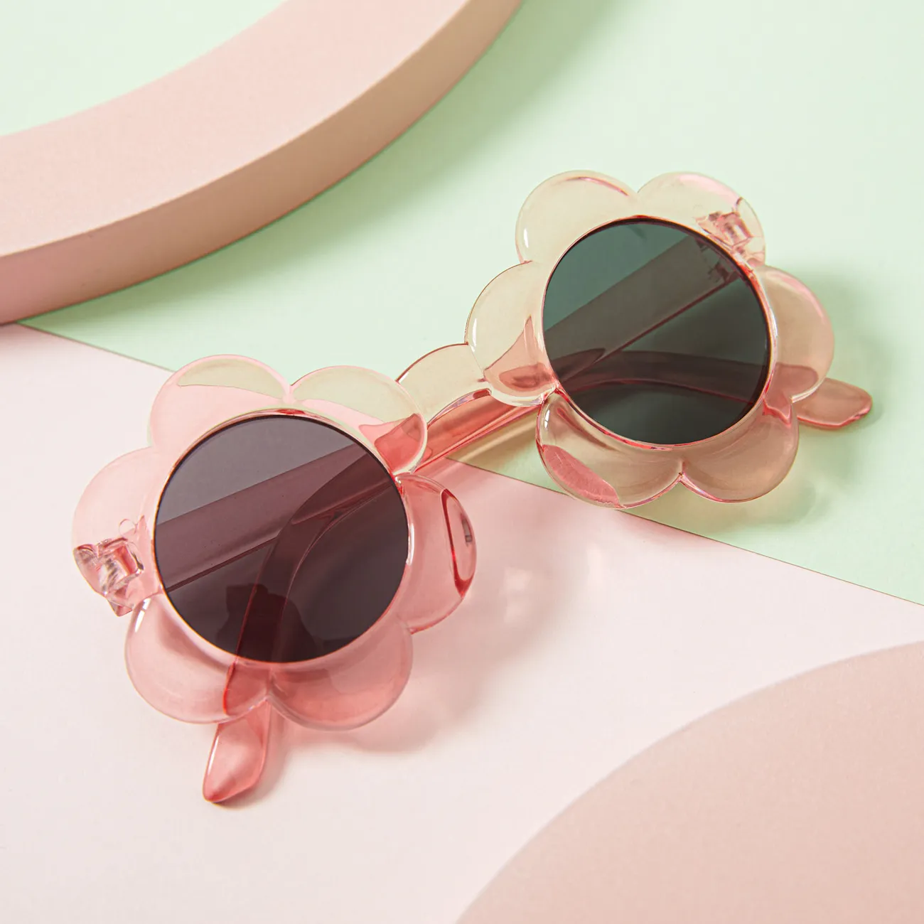 Baby / Toddler Colorful Sun Flower Shape Decorative Glasses Light Pink big image 1