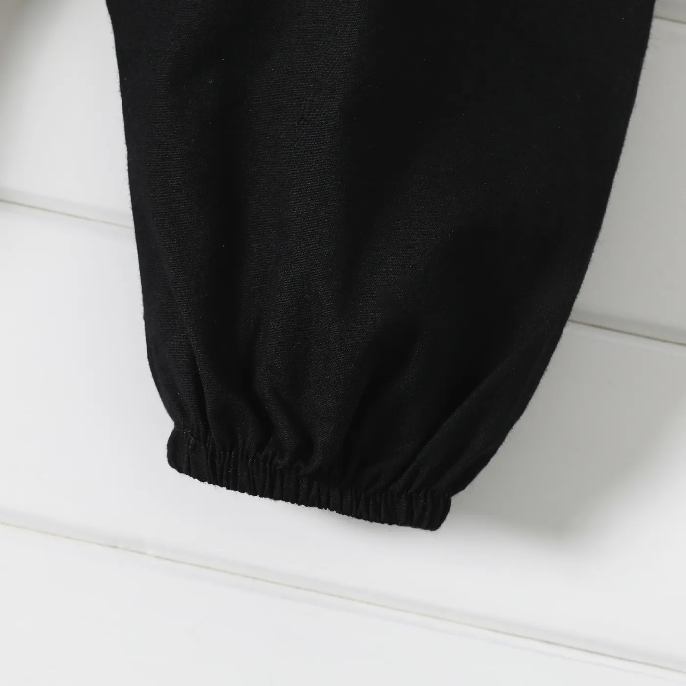 100% Cotton Baby Girl Loose-fit Solid Sleeveless Spaghetti Strap Harem Pants Overalls  image 6