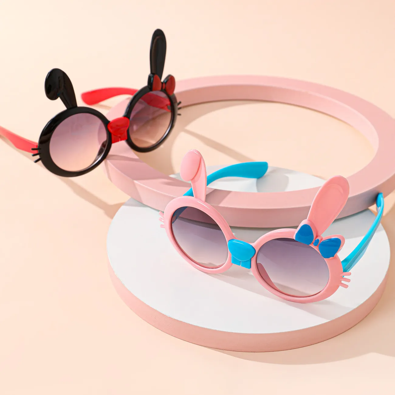Toddler / Kid Cartoon Creative Rabbit Bunny Ears Decorative Glasses Pink big image 1