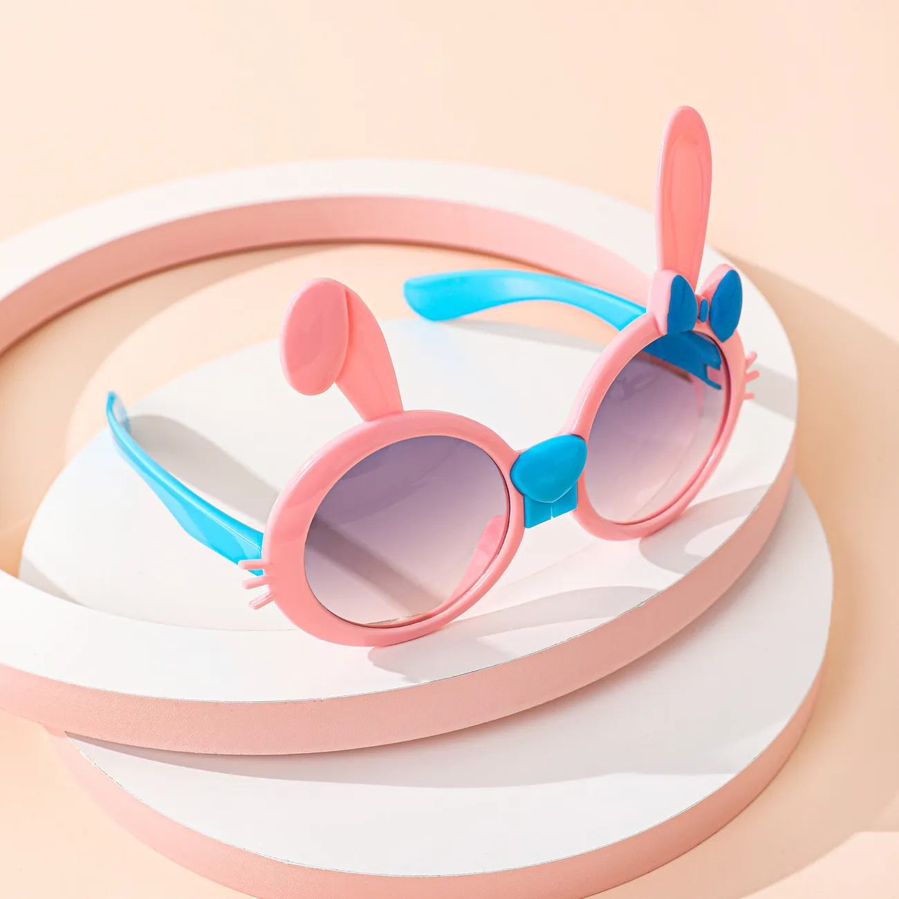 Kleinkind/Kind Cartoon kreative Kaninchen Hasenohren dekorative Gläser rosa big image 1
