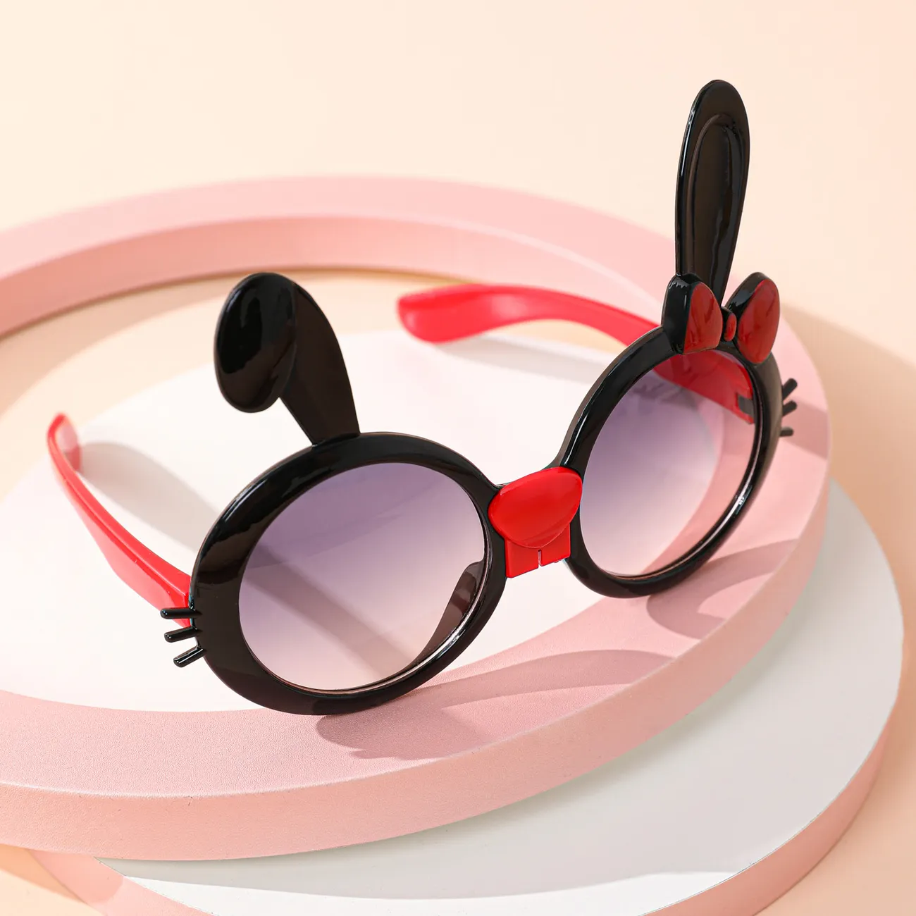 Toddler / Kid Cartoon Creative Rabbit Bunny Ears Decorative Glasses Black big image 1