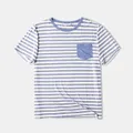 Family Matching Colorful Stripe Dresses and Short-sleeve T-shirts Sets  image 4