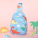 Toddler / Kid Unicorn Dinosaur Pattern Chest Bag Sling Bag Light Blue