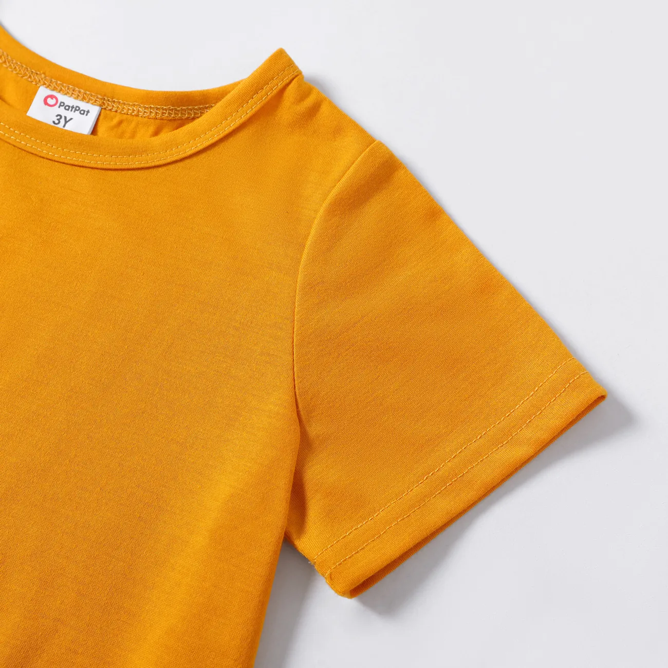 Kleinkinder Jungen Basics Kurzärmelig T-Shirts gelb big image 1