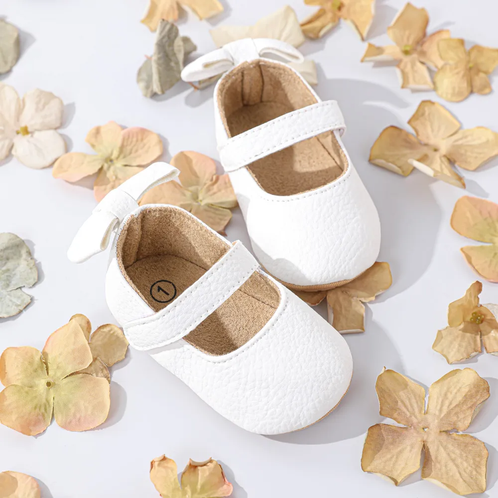 Baby / Toddler Back Bow Decor Soft Sole Non-slip Prewalker Shoes  image 4
