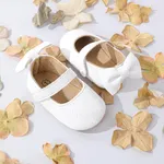 Baby / Toddler Back Bow Decor Soft Sole Non-slip Prewalker Shoes White