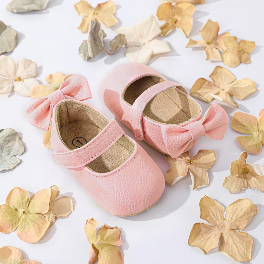 Baby Mädchen Süß Unifarben Kleinkindschuhe rosa big image 1