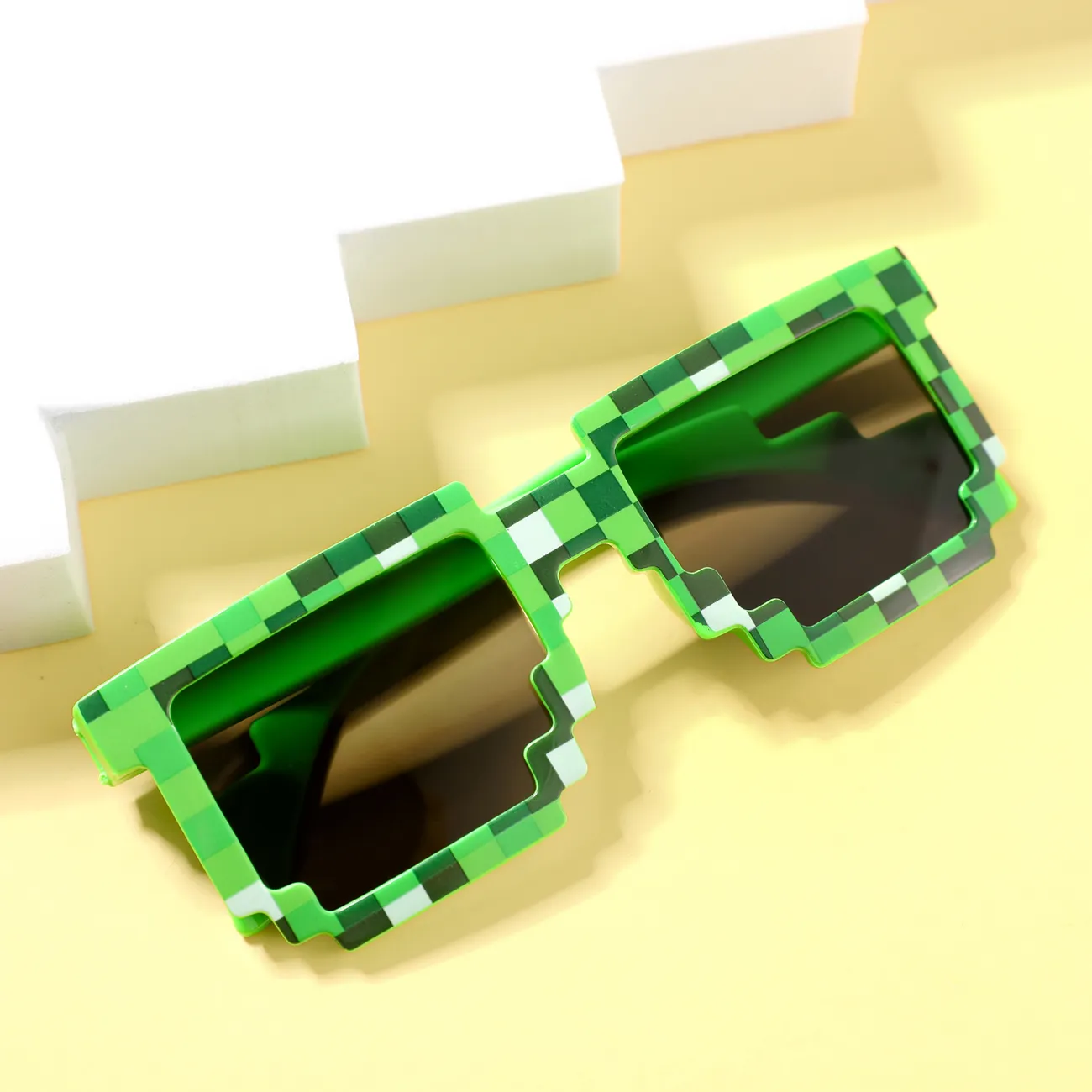 óculos decorativos de moldura de mosaico criativo para crianças Verde big image 1