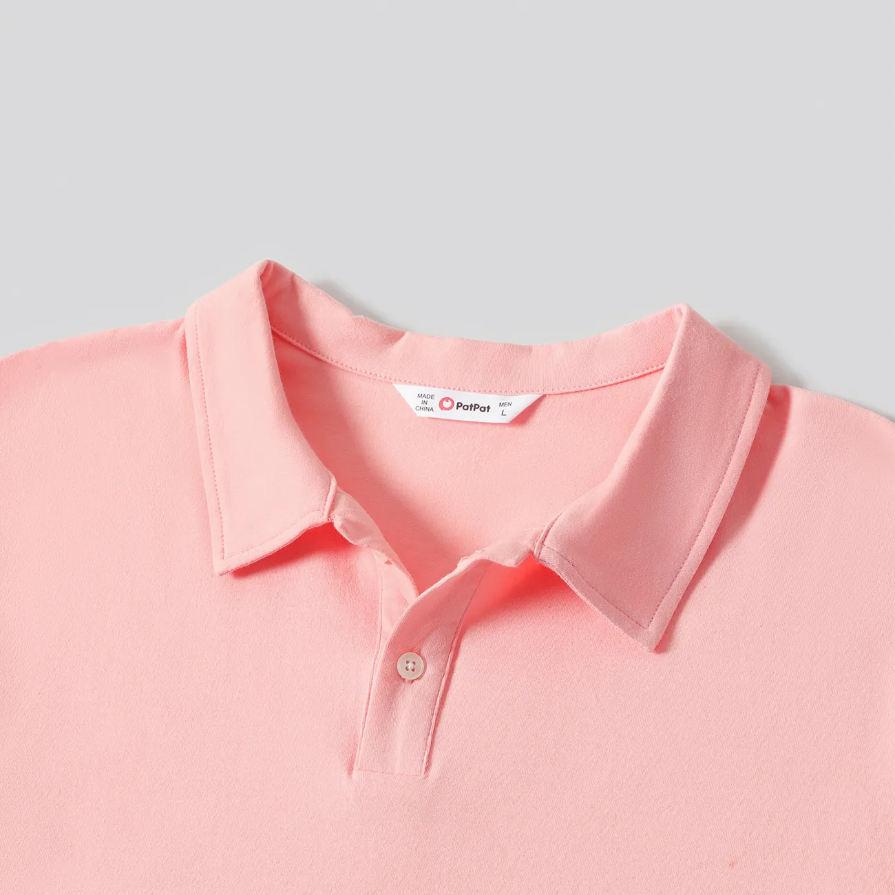 Family Matching Pink Sleeveless Splicing Floral Print Midi Dresses and Colorblock Short-sleeve Polo Shirts Sets Pink big image 1