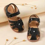 Toddler / Kid Floral Decor Sandals Black