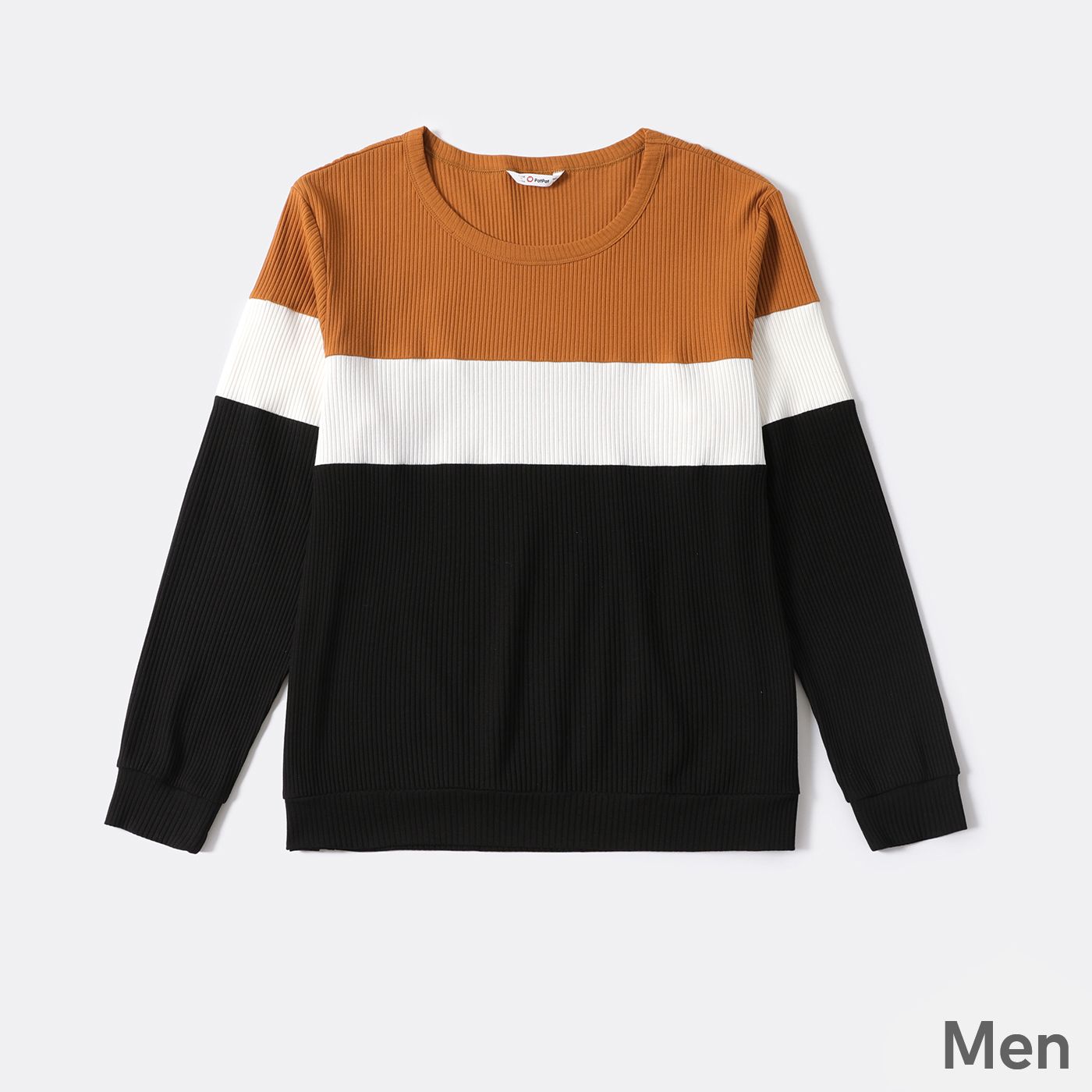 Color Block Family Matching Crewneck Long-sleeve Sweatshirts