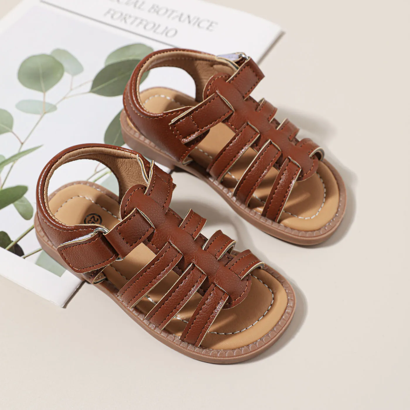 Toddler / Kid Solid Velcro Gladiator Sandals