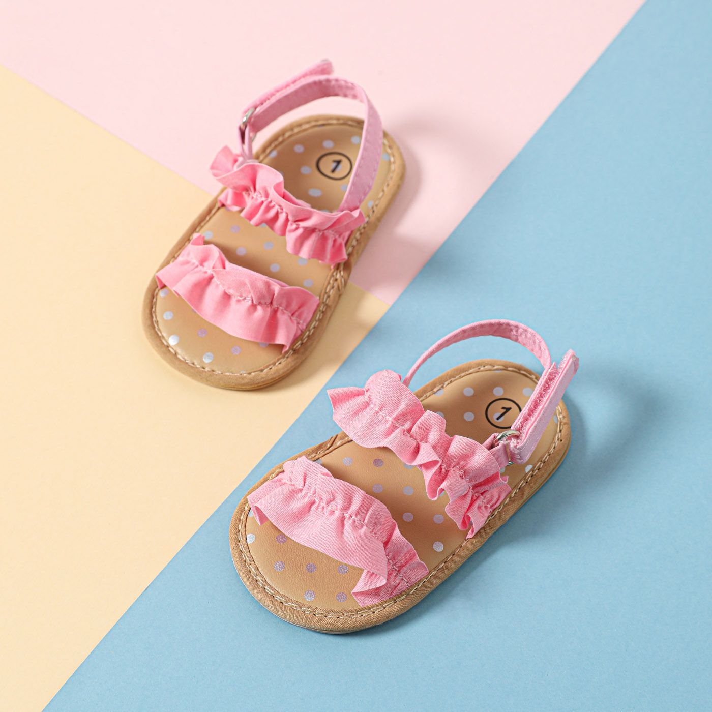 Baby Girl 3pcs Flutter Sleeve Top And Giraffe Print Denim Overalls Dress And Headband Set/ Sandals
