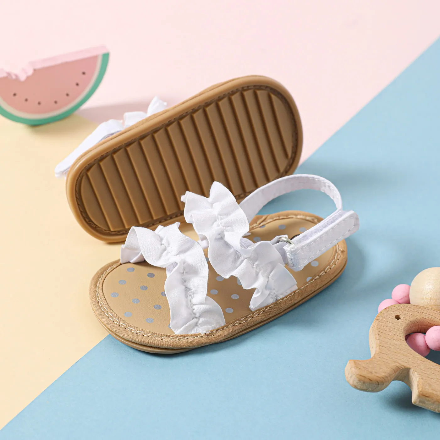 Bébé Fille Doux Chaussures d'avant marche  image 5