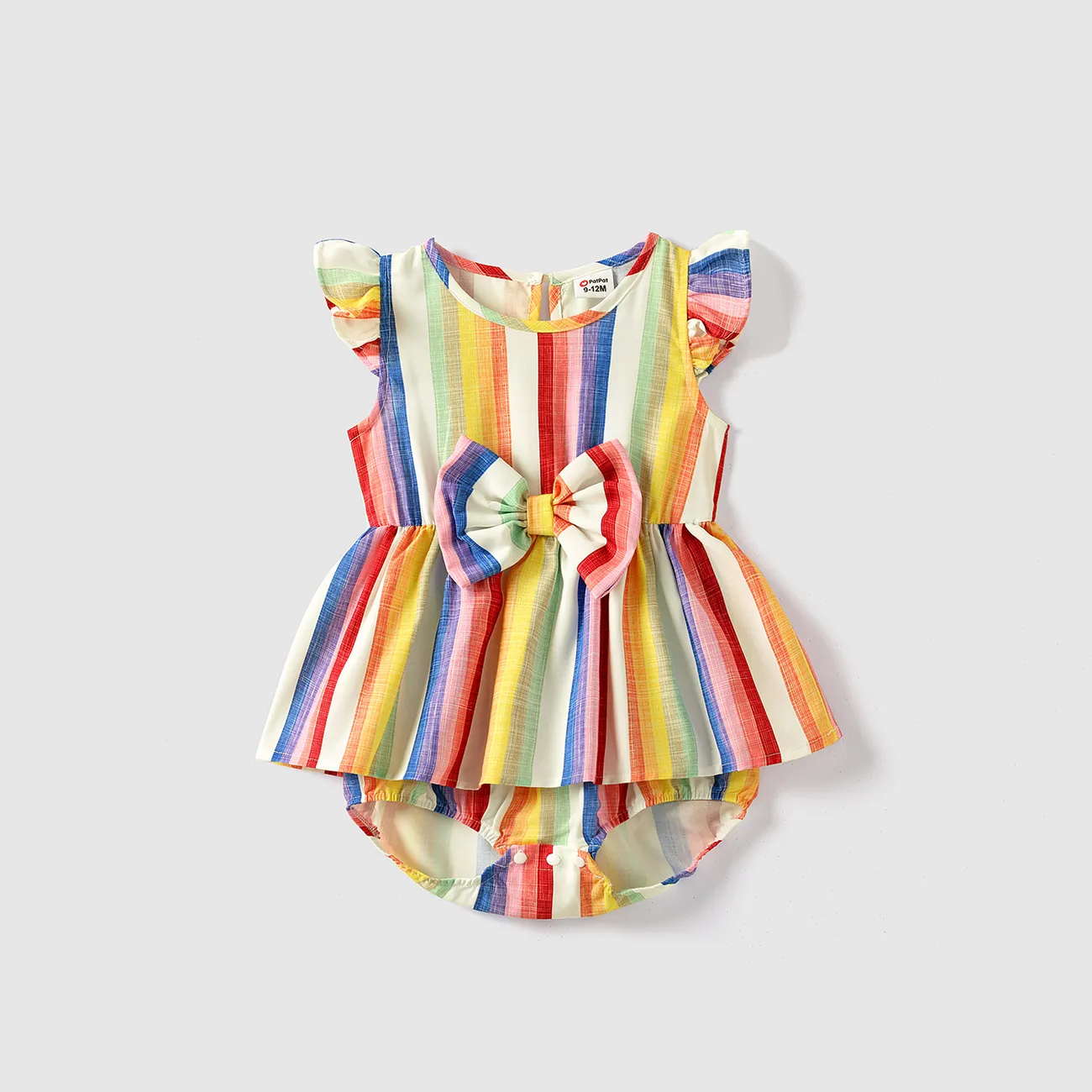 Muttertag Familien-Looks Kurzärmelig Familien-Outfits Sets Farbstreifen big image 1