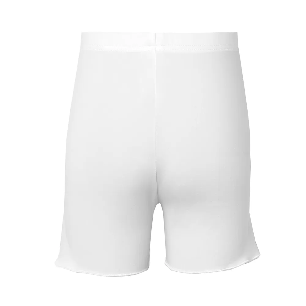 Kid Girl Bowknot Design Lettuce Trim Solid Color Leggings Shorts big image 3