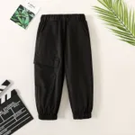 pantalon cargo 100% coton style travailleur pour tout-petit garçon Noir