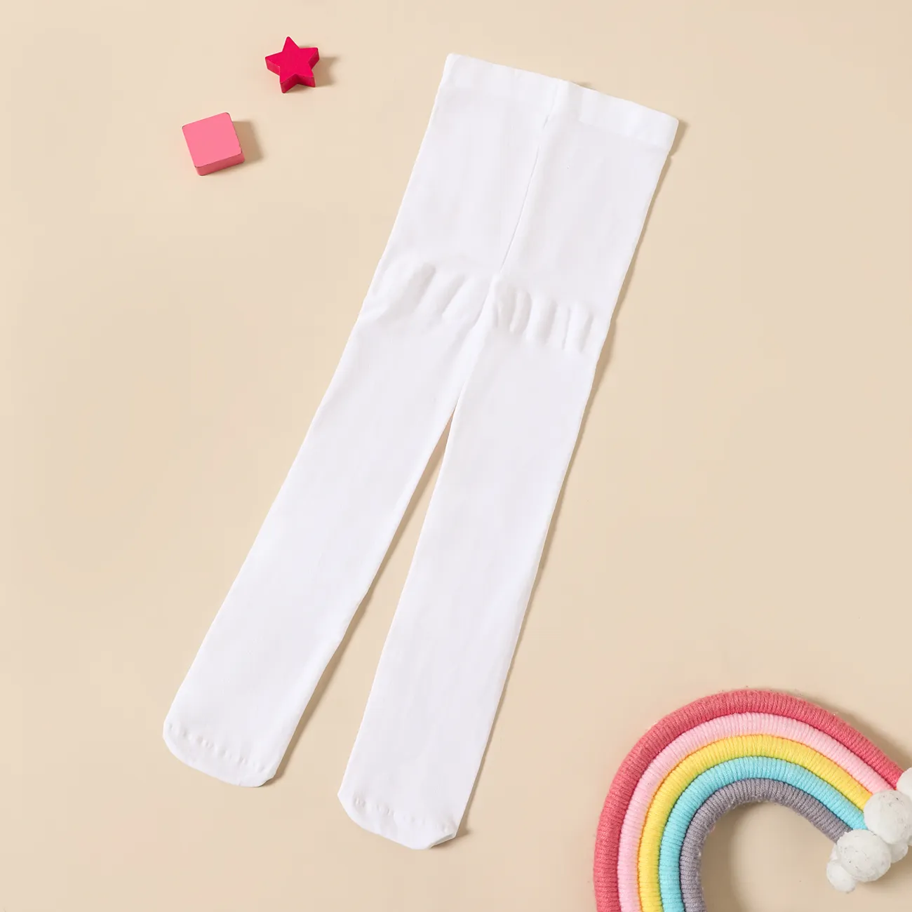 Toddler / Kid Velvet Stockings Pantyhose Dance Leggings White big image 1