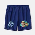 PAW Patrol Family Matching Allover Palm Leaf Print One-piece Swimsuit and Graphic Swim Trunks  image 4