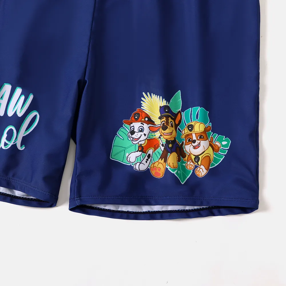 PAW Patrol Family Matching Allover Palm Leaf Print One-piece Swimsuit and Graphic Swim Trunks big image 5