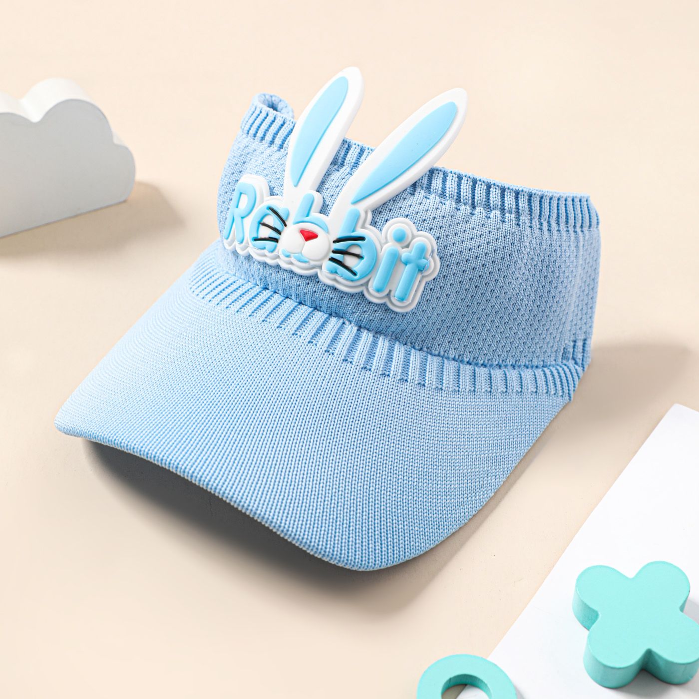 Kids Cartoon Rabbit Design Visor Hat
