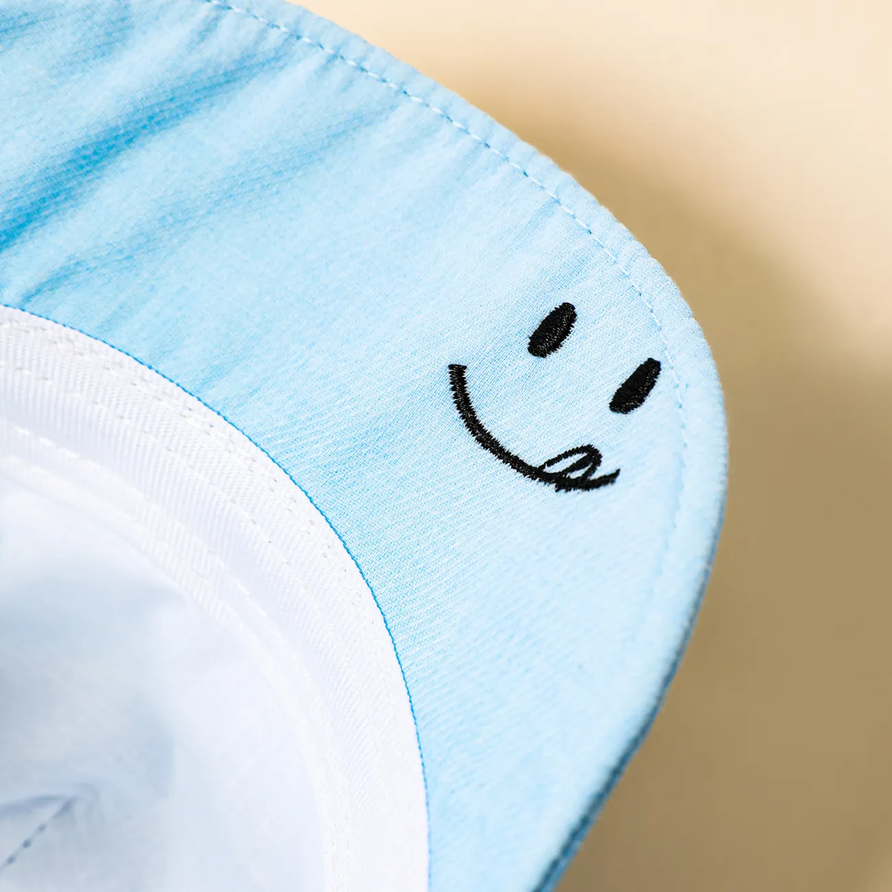 Baby Cartoon Dual Ears Design Polka Dots Baseball Cap Light Blue big image 1