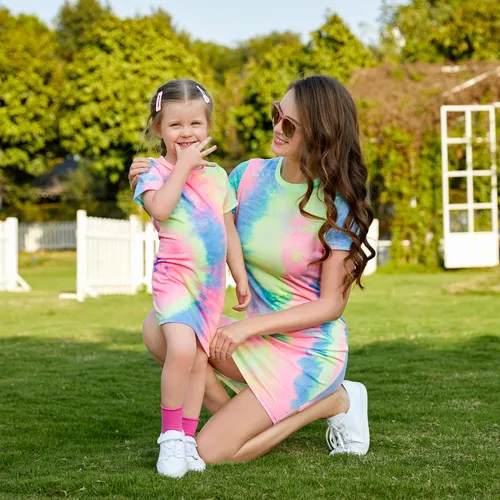 Mommy and Me casual Tie dye Dresses