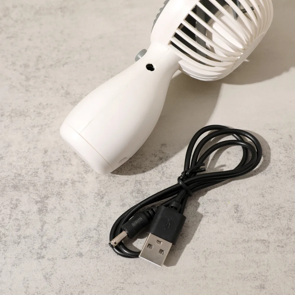 Handheld Fan Cartoon Portable Mini Hand Fan USB Rechargeable Personal Fan for Office Outdoor Travel big image 4