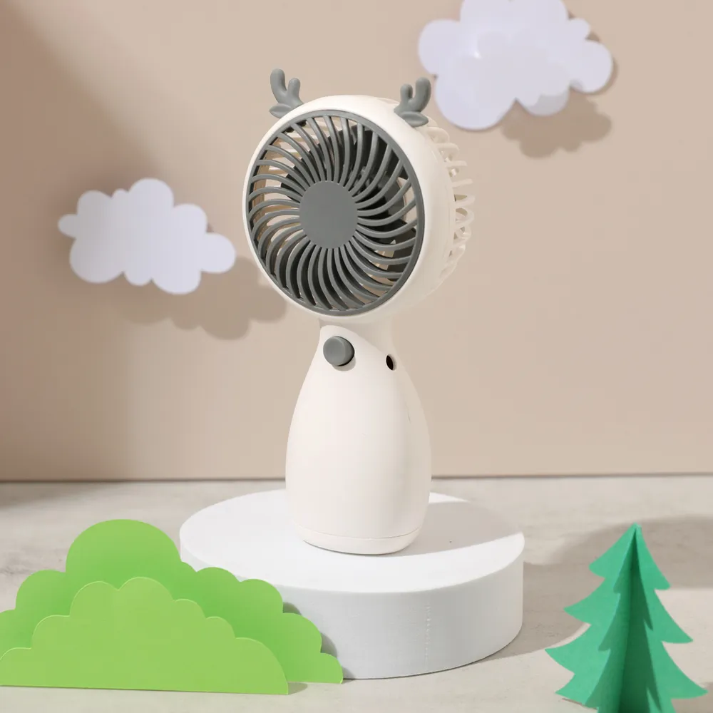 Handheld Fan Cartoon Portable Mini Hand Fan USB Rechargeable Personal Fan for Office Outdoor Travel big image 2