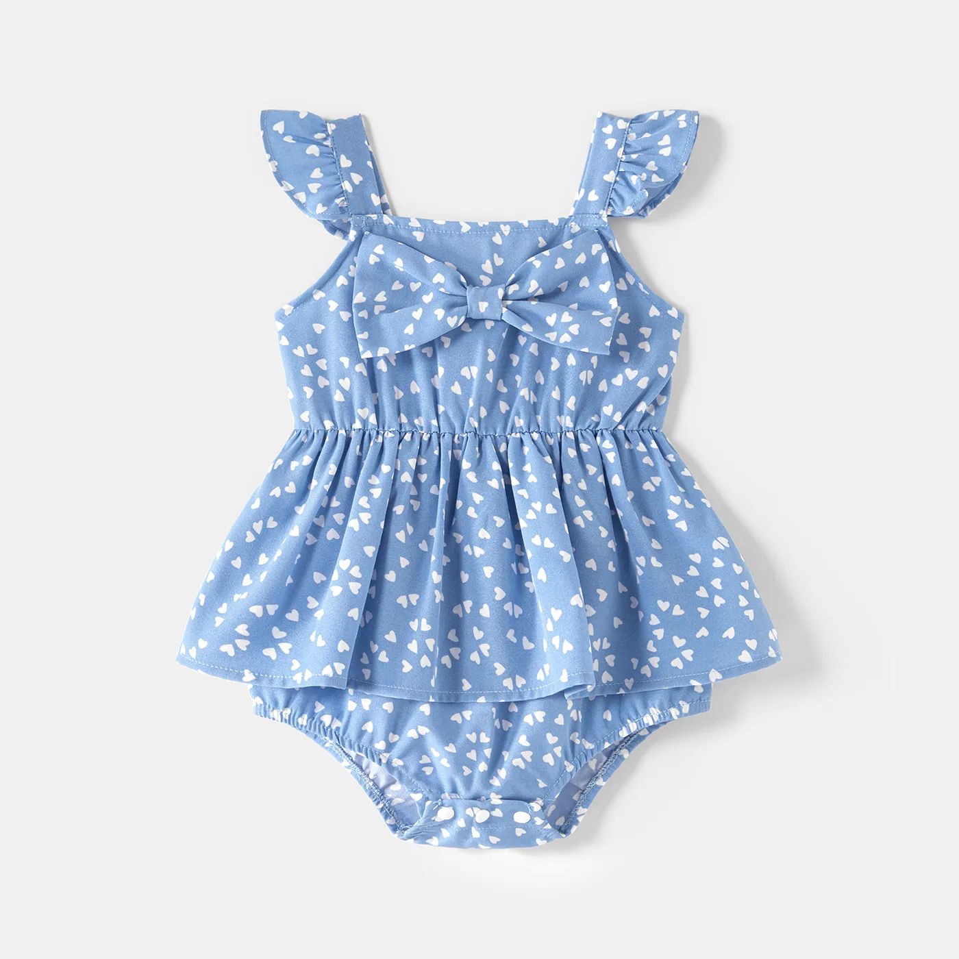 Manga cava Vestidos Mãe e eu azul-claro big image 1