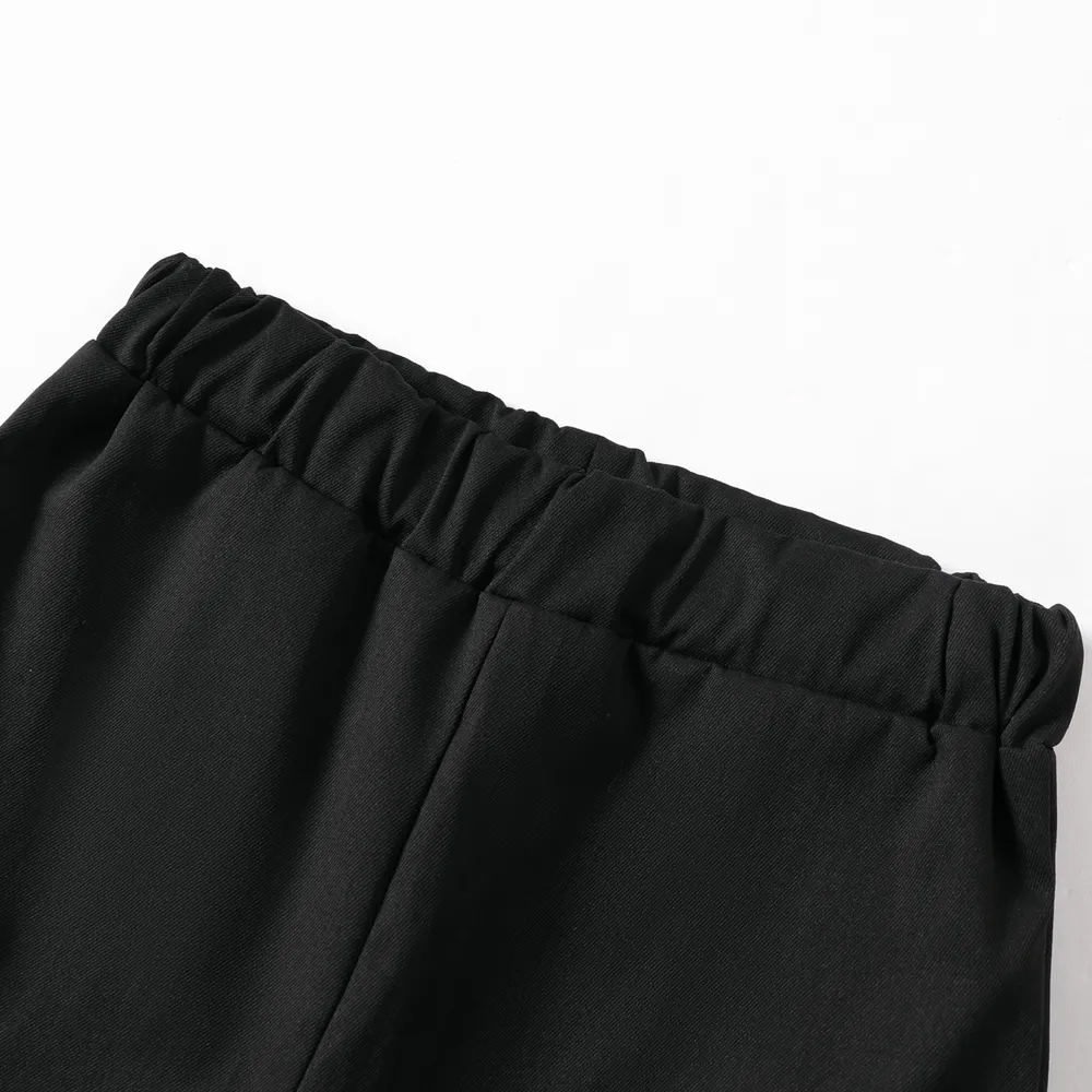Kid Boy Solid Color Pocket Design Elasticized Shorts big image 3