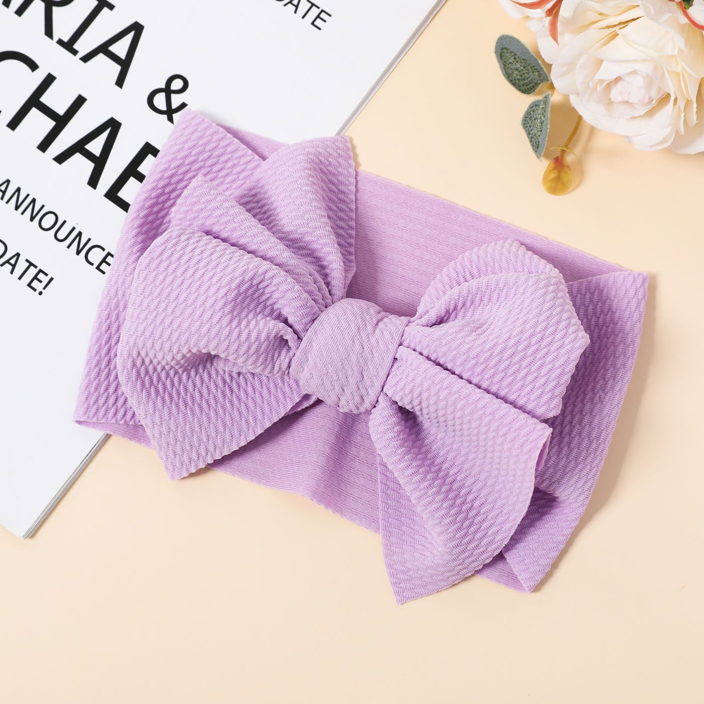 Solid Bowknot Headband For Girls