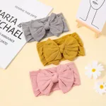 3-pack Swallowtail Double Knotted Bow Wide Headband for Girls Ginger